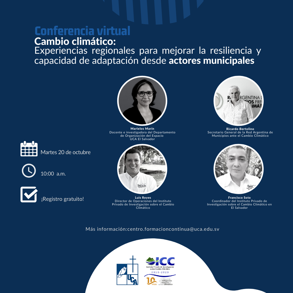 Conferencia virtual sobre cambio climático y municipalidades - ICC